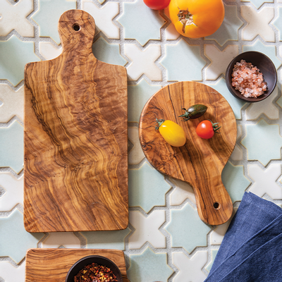 Platter and bowls - Planches en bois d'olivier - BE HOME