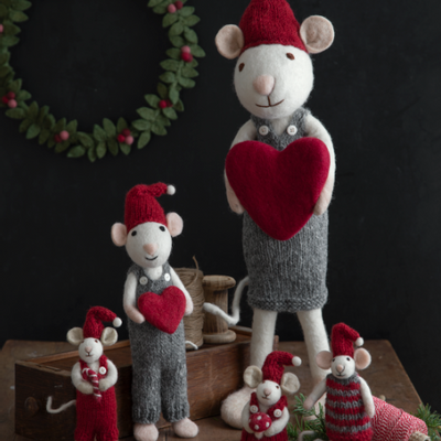 Objets de décoration - Christmas Mice in White - GRY & SIF