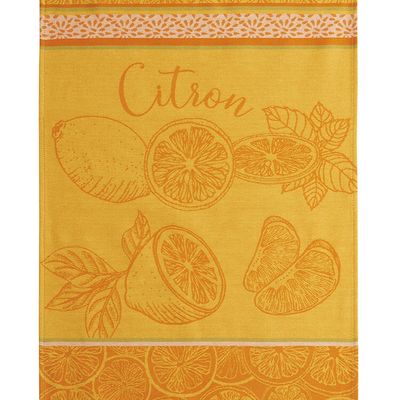 Tea towel - Citron - Cotton jacquard tea towel - COUCKE