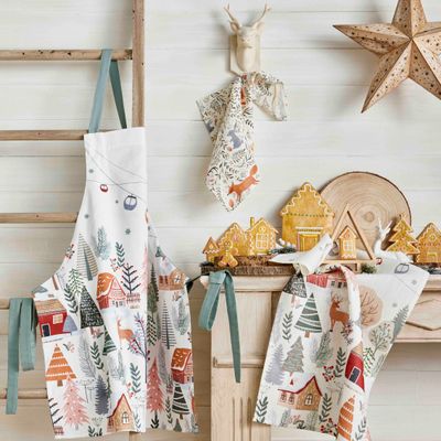 Torchons textile - Forêt de Noël / Torchon imprimé en métis - COUCKE