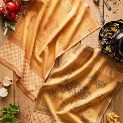 Torchons textile - Moules Frites / Torchon jacquard - COUCKE