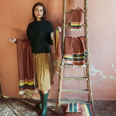 Throw blankets - THE BELGIAN TOWEL - Old rose - LIBECO HOME