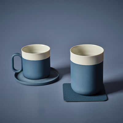 Tea and coffee accessories - Large capsule water cup - ESMA DEREBOY HANDMADE PORCELAIN