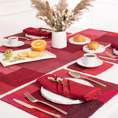 Linge de table textile - Set de table Kantha Vintage Paysage - MAISON MIEKO