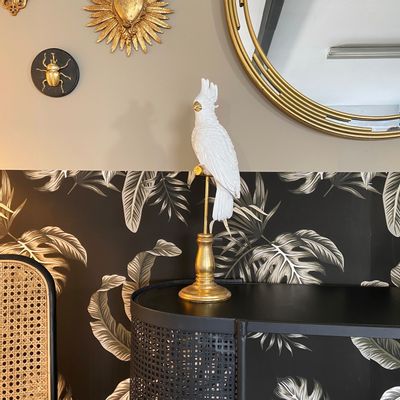 Sculptures, statuettes et miniatures - STATUE PERROQUET SUR PIED 51X15X12.5CM - EMDE