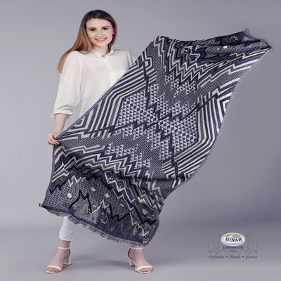 Scarves - WOOL EMBROIDERY SCARF - HINAR CORPORATION