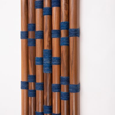 Objets design - Banc naturel Alarqat tissé à la main - MANAL ALMAIMOUNI