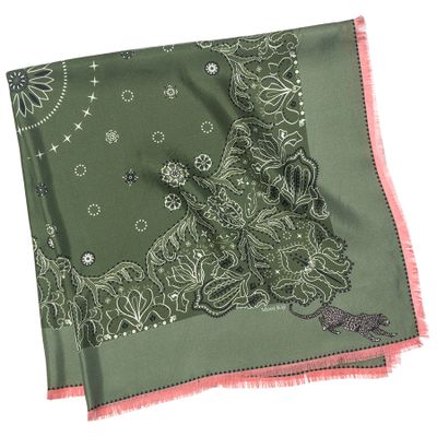Scarves -  Secret Garden Silk Scarf - MONT KIJI