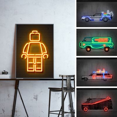 Poster - NEON ART Collection - Series 1 - BLUE SHAKER
