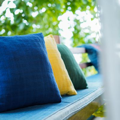 Fabric cushions - Textured Handspun Cotton Cushion Covers - OCK POP TOK