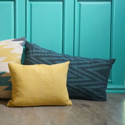 Fabric cushions - Mountain Handwoven Cotton Cushion Cover - OCK POP TOK
