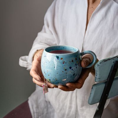 Coffee and tea - Party Blue Ball Mug - EGG BACK HOME