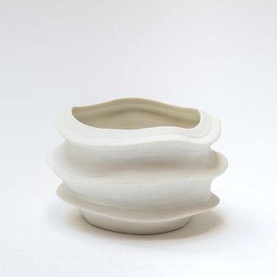 Objets design - Photophore/vase AYA en biscuit de porcelaine H=6,5cm, D=10cm - YLVAYA DESIGN