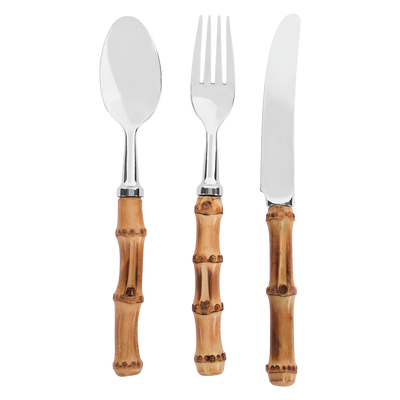 Cutlery set - NATURAL BAMBOO TABLE SET - ISHELA