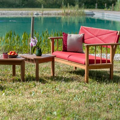 Lawn sofas   - Robinia lounge bench BL103 - AZUR CONFORT