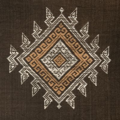 Fabric cushions - Housse de coussin Naga classique Tai Lue - 40 x 40 cm - TRADITIONAL ARTS AND ETHNOLOGY CENTRE (TAEC)