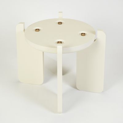 Console table - Ipanema Side Table in Lacquered Wood and Brass Details - DUISTT