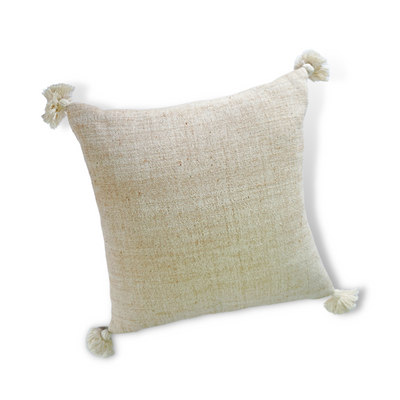 Fabric cushions - Tai Lue Striated Pom Pom Cushion Cover - 40 x 40 cm - TRADITIONAL ARTS AND ETHNOLOGY CENTRE (TAEC)