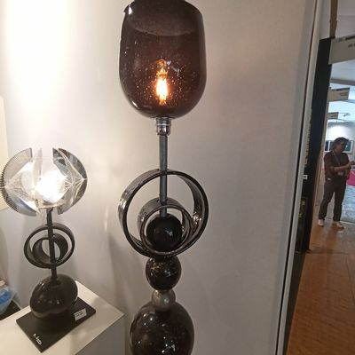 Decorative objects - SATURN lamp black tulip - ATELIER GARCIA