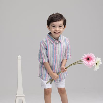 Children's apparel - BOY'S SHIRT BATISTE for baby & kids - JULES & JULIETTE PARIS