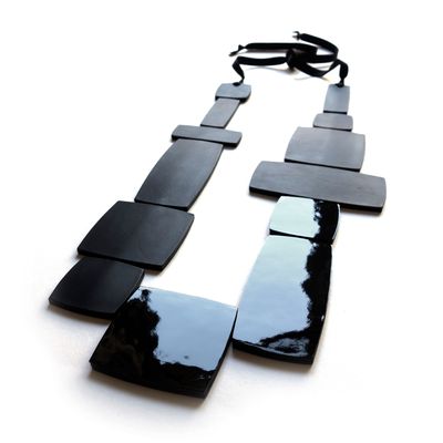 Gifts - Leather jewellery - PERL' necklace - SOPHIE • TERRIERE BIJOUX DE CUIR