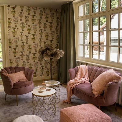 Floor lamps - The Palm Tree Floor Lamp - Natural Gold - XL - BAZAR BIZAR LIVING