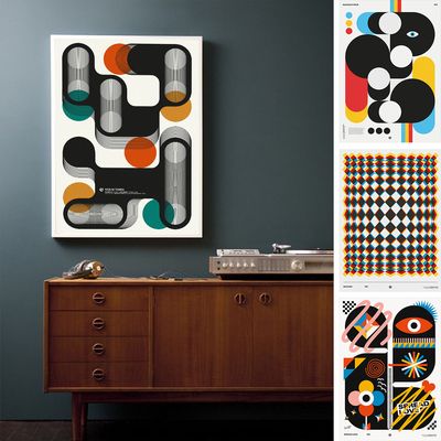 Poster - Vratislav Pecka Collection  - BLUE SHAKER