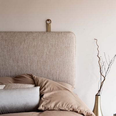 Beds - Canvas headboard - Acacia - 160 cm - MAISON BERTALY