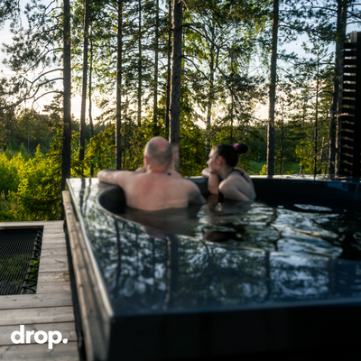 Jacuzzis - Drop Lampi gray outdoor hot tub. - DROP