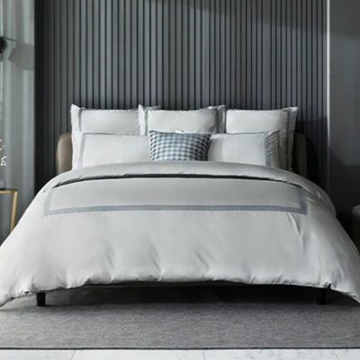 Linge de lit - Ensemble de housse de couette de luxe, collection Ester, Saks Gray - CROWN GOOSE