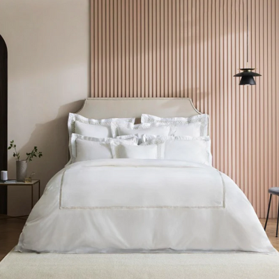 Linge de lit - Ensemble de housse de couette de luxe, collection Visoe, beige - CROWN GOOSE