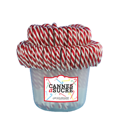 Candy - Strawberry candy canes - OH GOURMAND