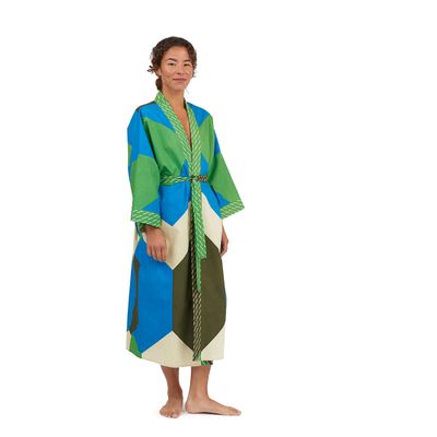 Homewear - Sky Blue kimono - HELLEN VAN BERKEL HEARTMADE PRINTS