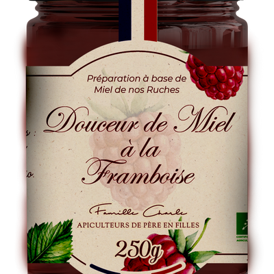 Épicerie fine - Douceur de Miel - Framboise - LES ABEILLES DE MALESCOT