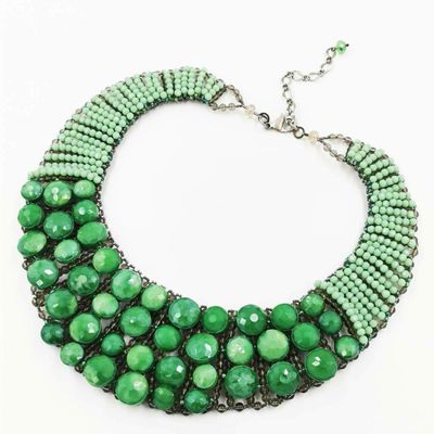 Bijoux - Enticing Emerald Crystal Necklace - WITAYA  FASHION JEWELRY