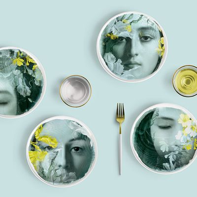 Everyday plates - 4 porcelain plates - River - IBRIDE