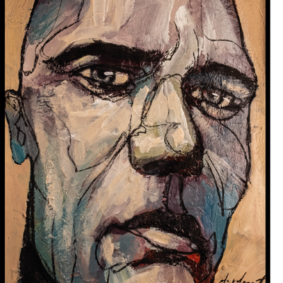 Tableaux - peinture originale ROSTRO unique, portrait - KLATT OBJECTS