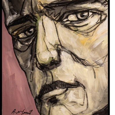 Paintings - original painting ROSTRO unique, portrait - KLATT OBJECTS