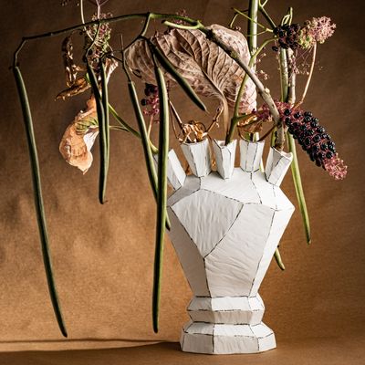 Vases - Vase en porcelaine TULIPA, blanc, cubiste, objet - KLATT OBJECTS