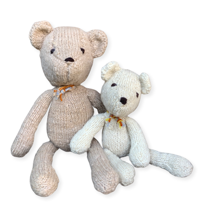 Soft toy - Ditsy Bear Homespun Wool - KENANA KNITTERS LTD.