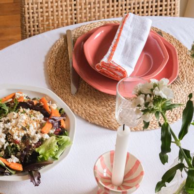 Couverts & ustensiles de cuisine - L'assiette creuse octogonale en porcelaine - Terracotta - OGRE LA FABRIQUE