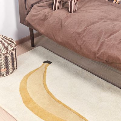 Children's decorative items - BANANA TUFTED RUG - OYOY LIVING DESIGN