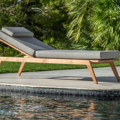 Deck chairs - Ritz Teak sunlounger - JATI & KEBON