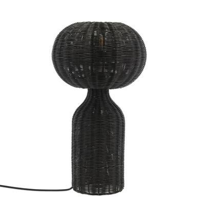 Lampes de table - Lampe de table Werna D30 x 53,5 cm Rotin Noir - VILLA COLLECTION DENMARK