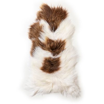 Decorative objects - Villi Faroe Island sheepskin 120 x 80 cm Brown/White - VILLA COLLECTION DENMARK