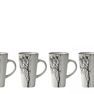 Tasses et mugs - Tasse à expresso avec arbre Hela 4 pcs Sand - VILLA COLLECTION DENMARK