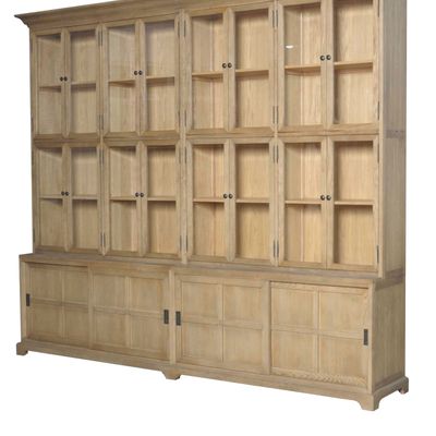 Bookshelves - PILOS ANTIQUE NATURAL PINE CABINET   - BRUCS