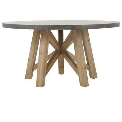 Dining Tables - ELIKA STONE & PINE DINING TABLE              - BRUCS