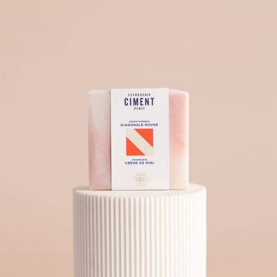 Soaps - DIAGONAL SOAP RED - SAVONNERIE CIMENT