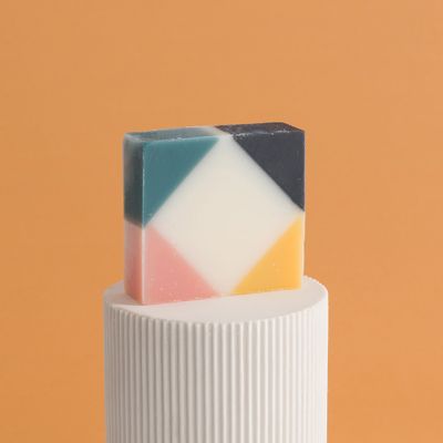Savons - SAVON ARLEQUIN - ROSE FRAICHE - SAVONNERIE CIMENT
